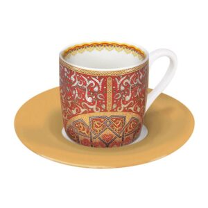 فنجان نعلبکی اسپرسو الحمراء قرمز